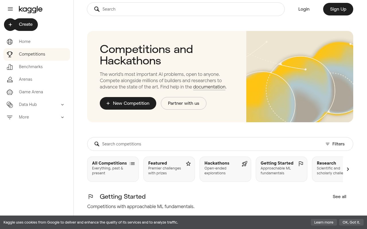 Kaggle competitions list