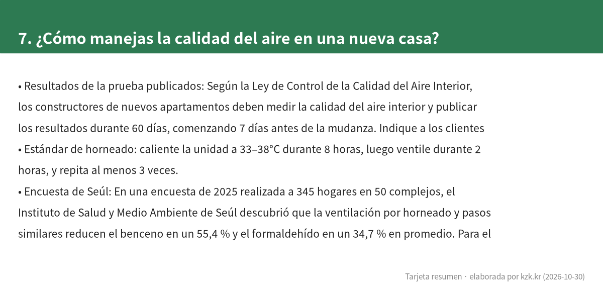 7. ¿Cómo manejas la calidad del aire en una nueva casa?