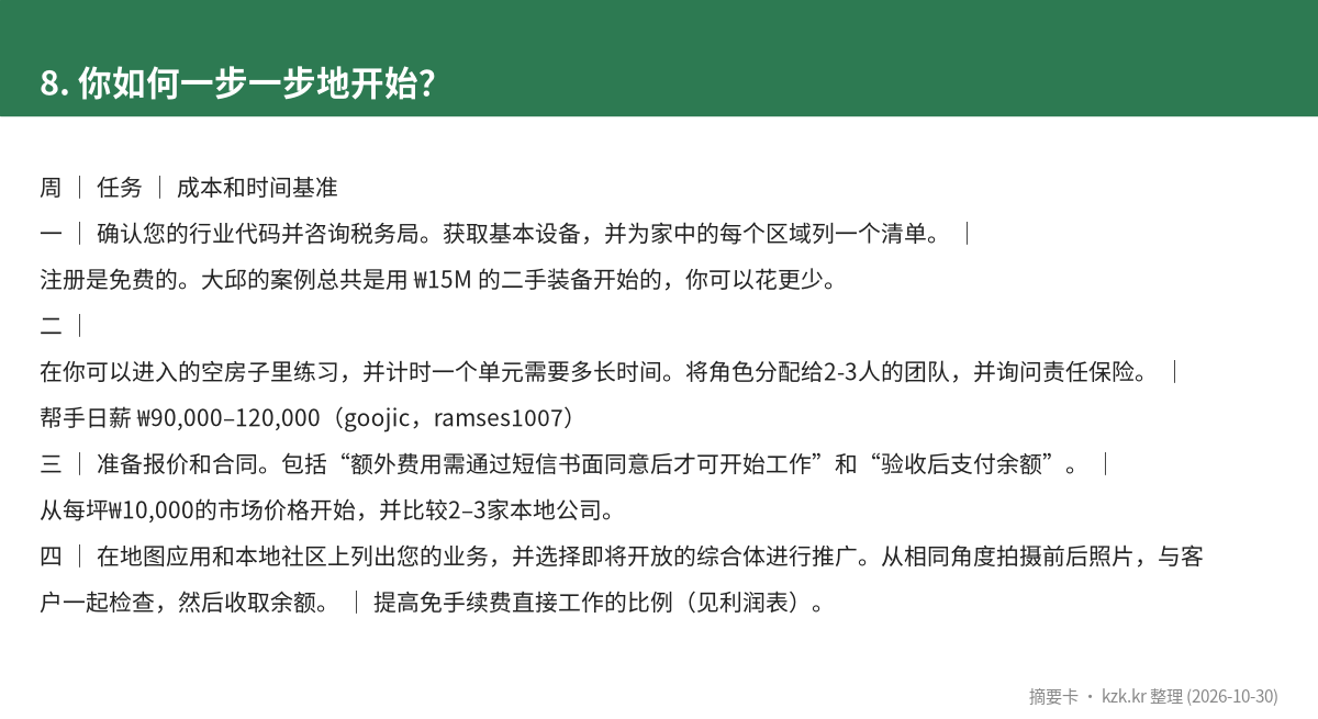 8. 你如何一步一步地开始?
