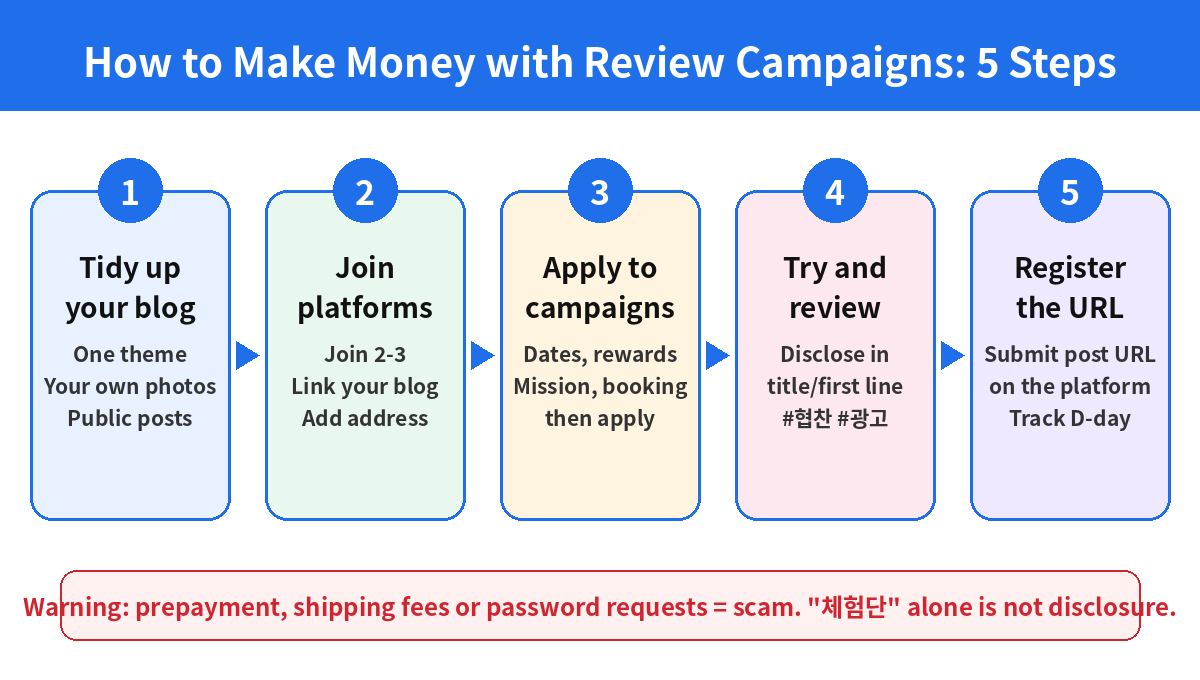 How to make money with blog review campaigns in 5 steps